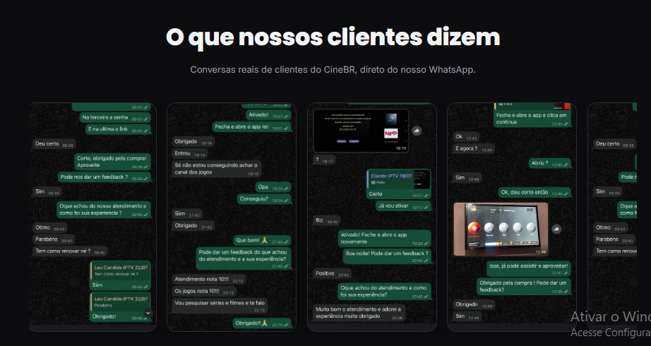 Captura de conversa sobre teste da plataforma 1